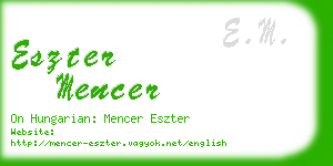 eszter mencer business card